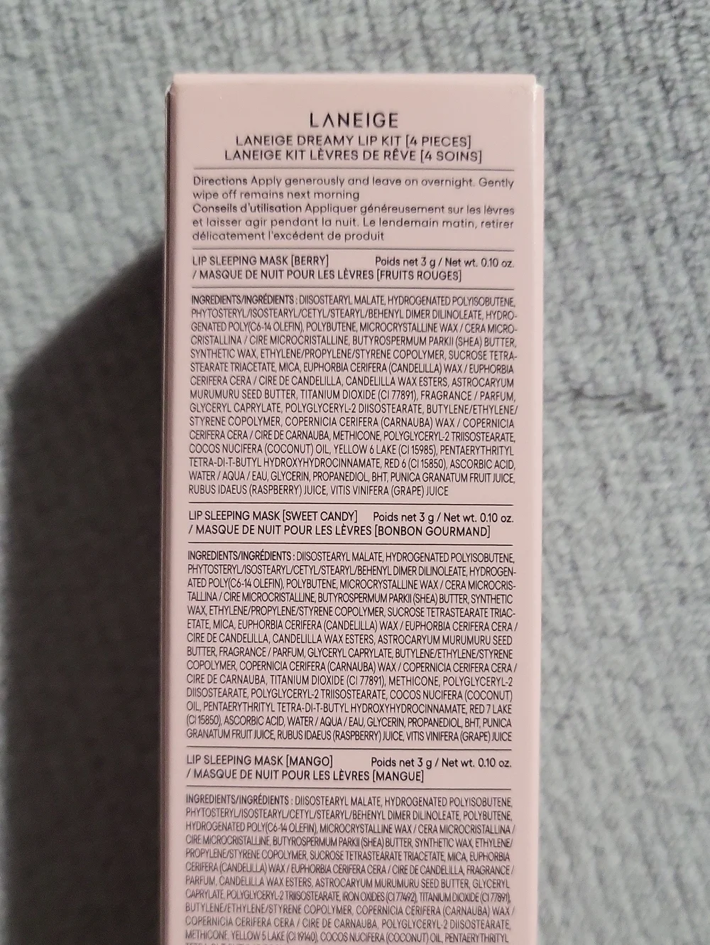 NIB Two Laneige Dreamy Lip Sleeping Masks ~ Sweet Candy & Berry